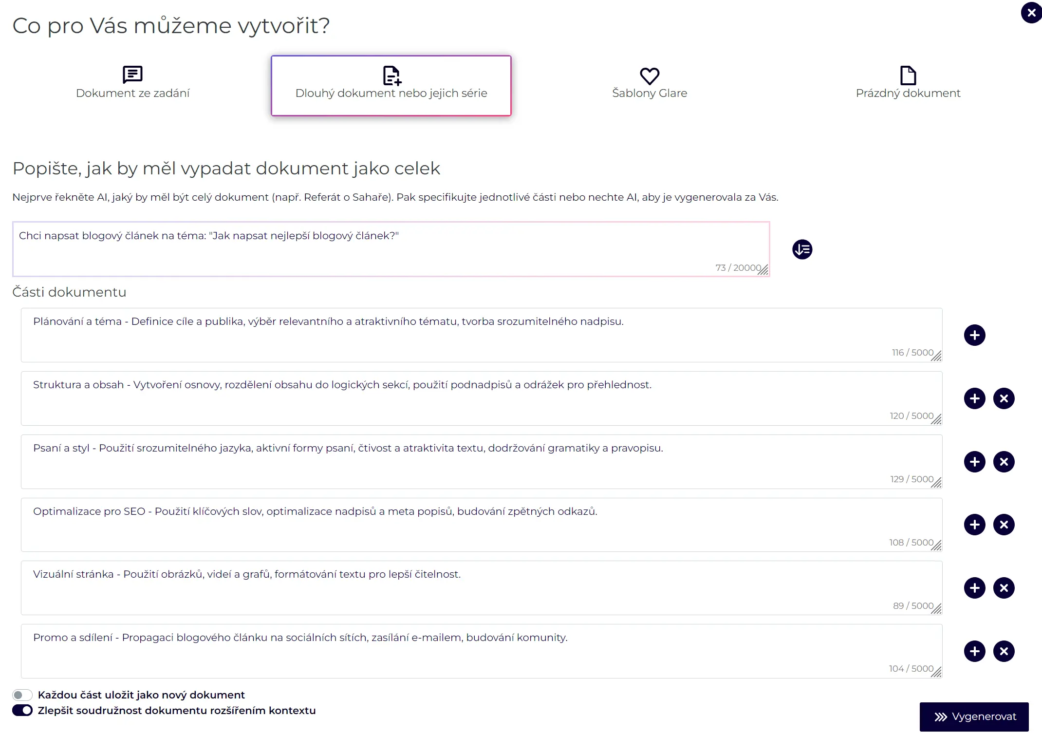 AI Blog s umělou inteligencí GuideGlare