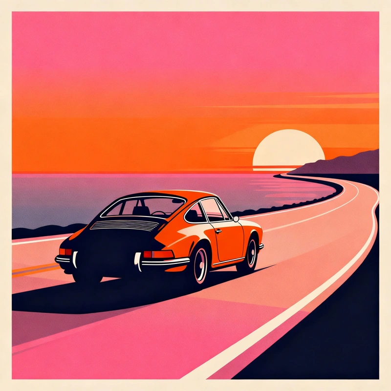 AI vygenerovaná retro grafika